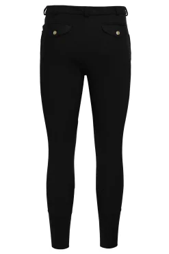 Hot JPC EQUESTRIAN TuffRider® Men’s Long Ribb Knee Patch Breeches Black