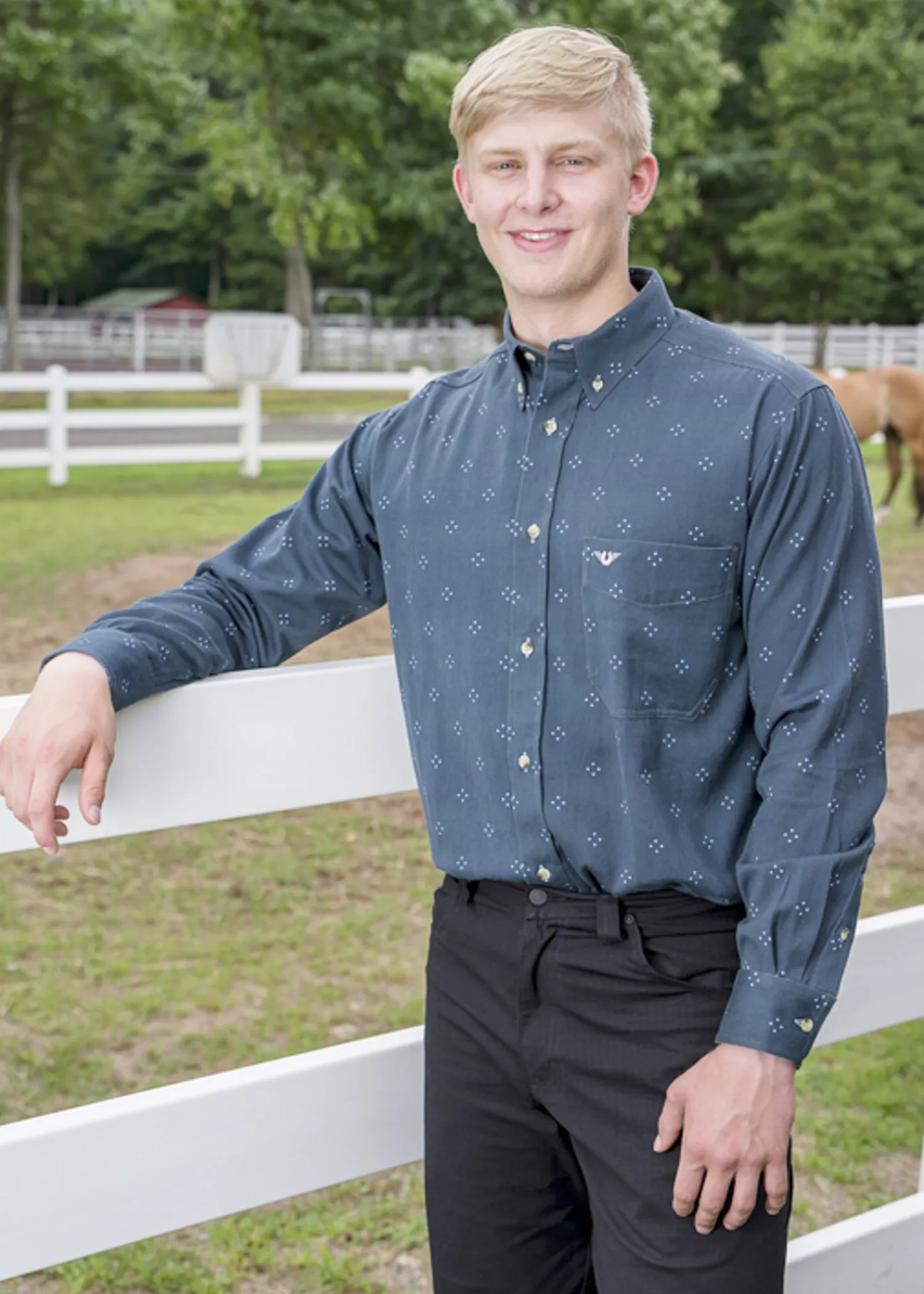 Online JPC EQUESTRIAN TuffRider® Men’s Voltage Print Work Shirt