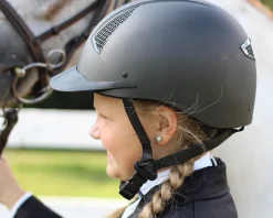 Online JPC EQUESTRIAN TuffRider® Starter Helmet with Carbon Fiber Grill Black