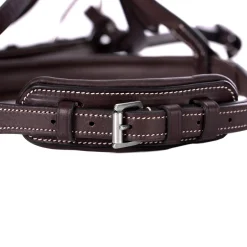 EQUINAVIA Valkyrie Pony Fancy-Stitched Hunter Bridle & Reins Chocolate Brown