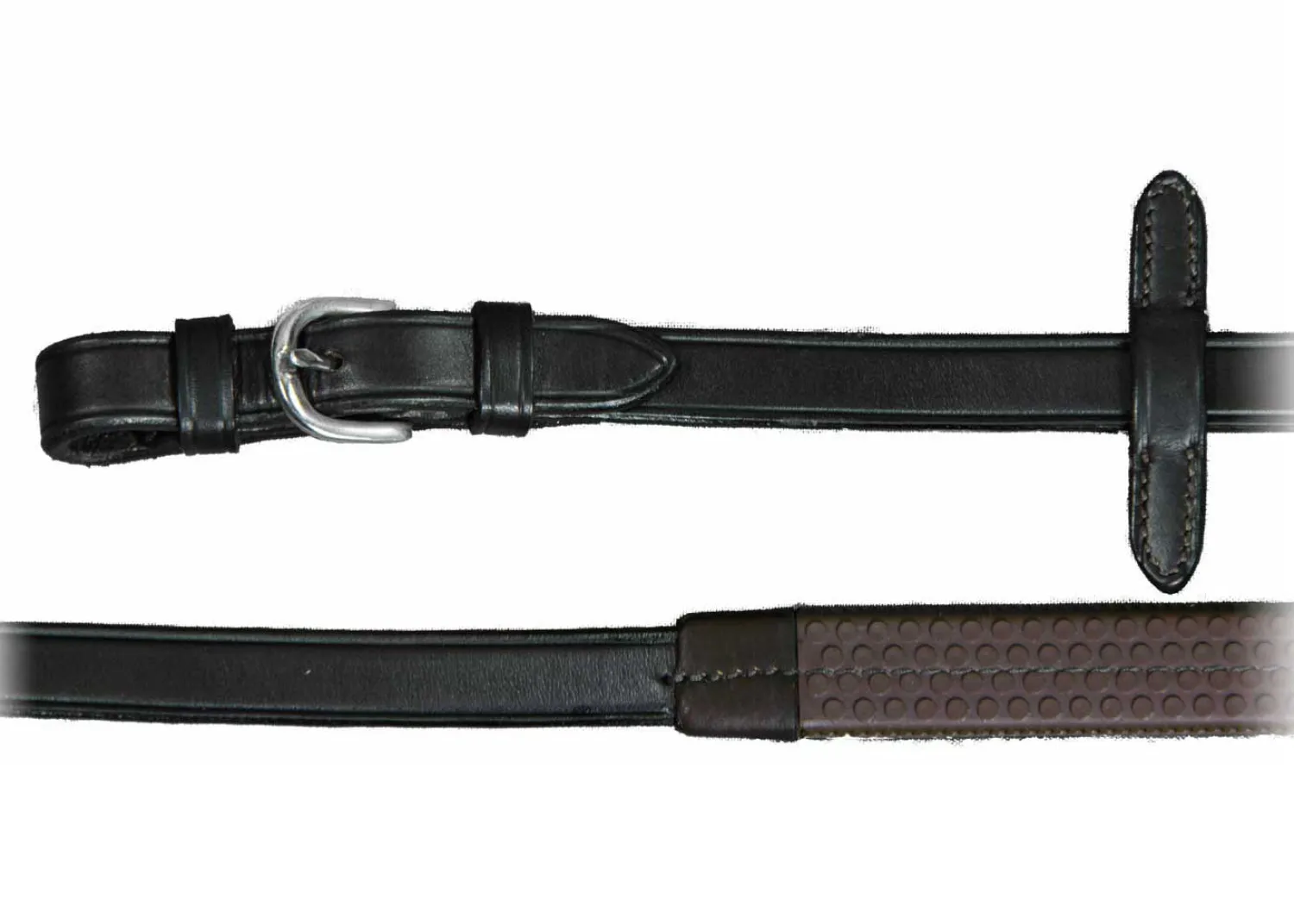 WORLD EQUSTRN BRNDS Vespucci Eventing Reins with Buckles Brown
