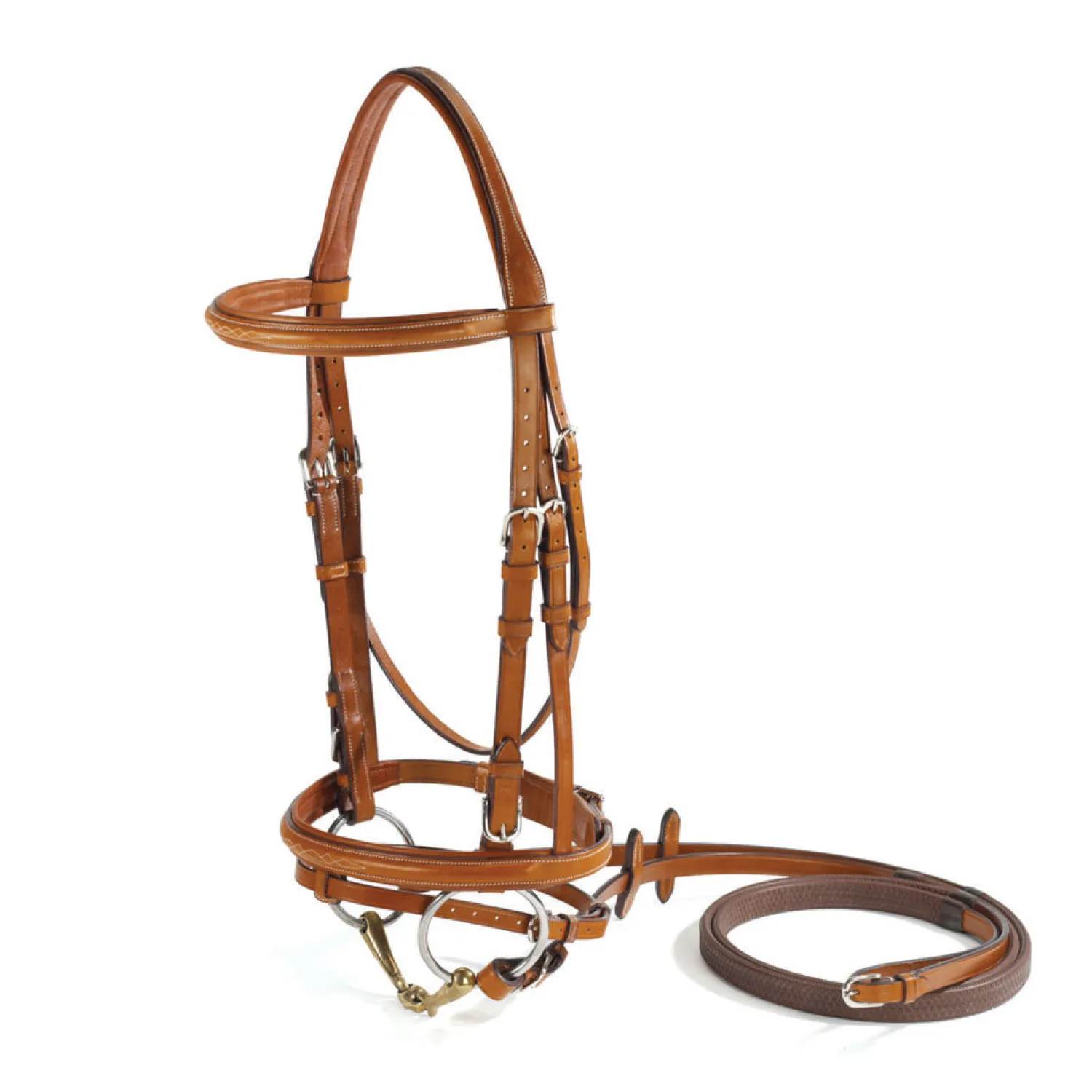 Best WORLD EQUSTRN BRNDS Vespucci Fancy Raised Jump Bridle Brown