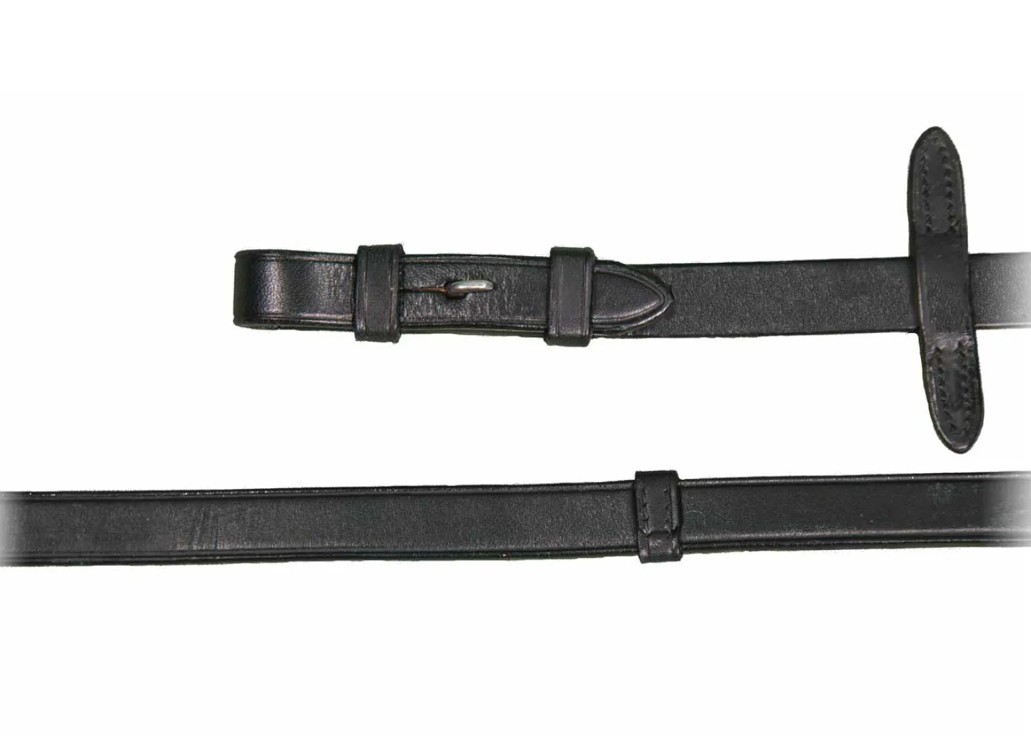 Sale WORLD EQUSTRN BRNDS Vespucci Leather Reins with Grips and Hook Studs Black
