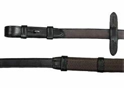 New WORLD EQUSTRN BRNDS Vespucci Rubber Reins with Stops and Hook Studs