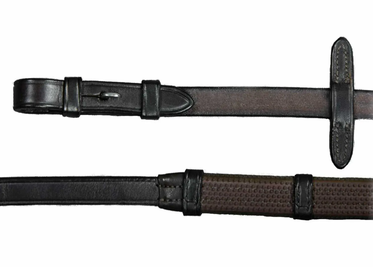 New WORLD EQUSTRN BRNDS Vespucci Rubber Reins with Stops and Hook Studs