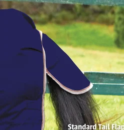 New WEATHERBEETA ® ComFiTec™ Essential Combo Neck Medium-Weight Turnout Blanket Navy/Silver/Red