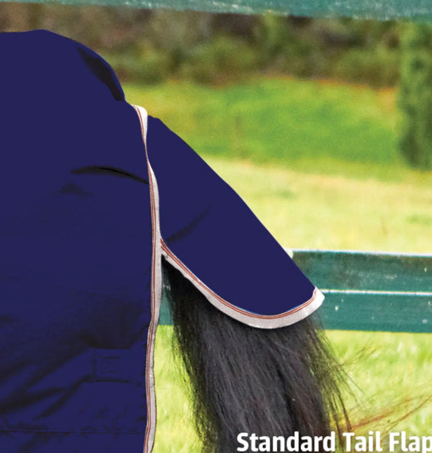New WEATHERBEETA ® ComFiTec™ Essential Combo Neck Medium-Weight Turnout Blanket Navy/Silver/Red