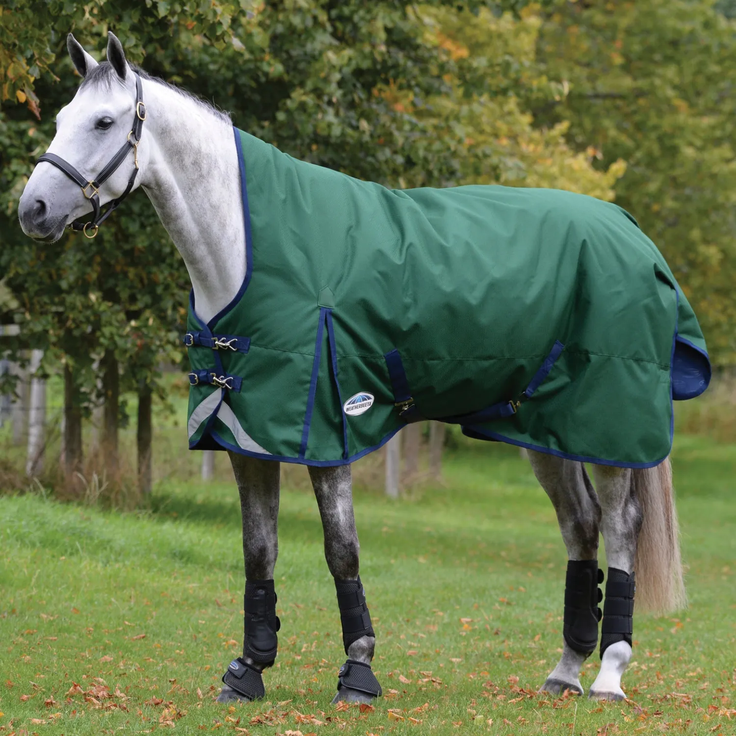 Sale WEATHERBEETA ® ComFiTec™ Plus Dynamic II High Neck Medium-Weight Turnout Blanket Hunter/Navy