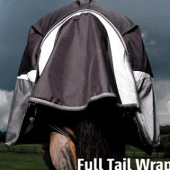 Best WEATHERBEETA ® ComFiTec™ Ultra Cozi II Detach-A-Neck Medium-Weight Turnout Blanket Charcoal/Blue/White