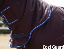 Best WEATHERBEETA ® ComFiTec™ Ultra Cozi II Detach-A-Neck Medium-Weight Turnout Blanket Charcoal/Blue/White
