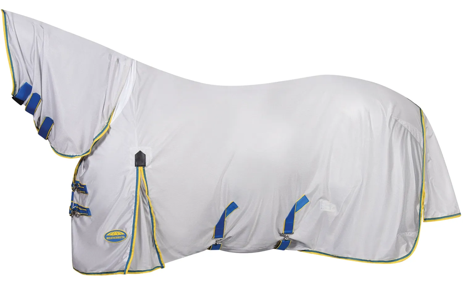 Sale WEATHERBEETA ® ComFiTec™ Zephyr Plus Mesh Combo Neck Fly Sheet Silver/Blue/Lemon