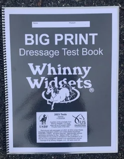Sale WHINNY WIDGETS ® Big Print Dressage Test Book (2023-2027)